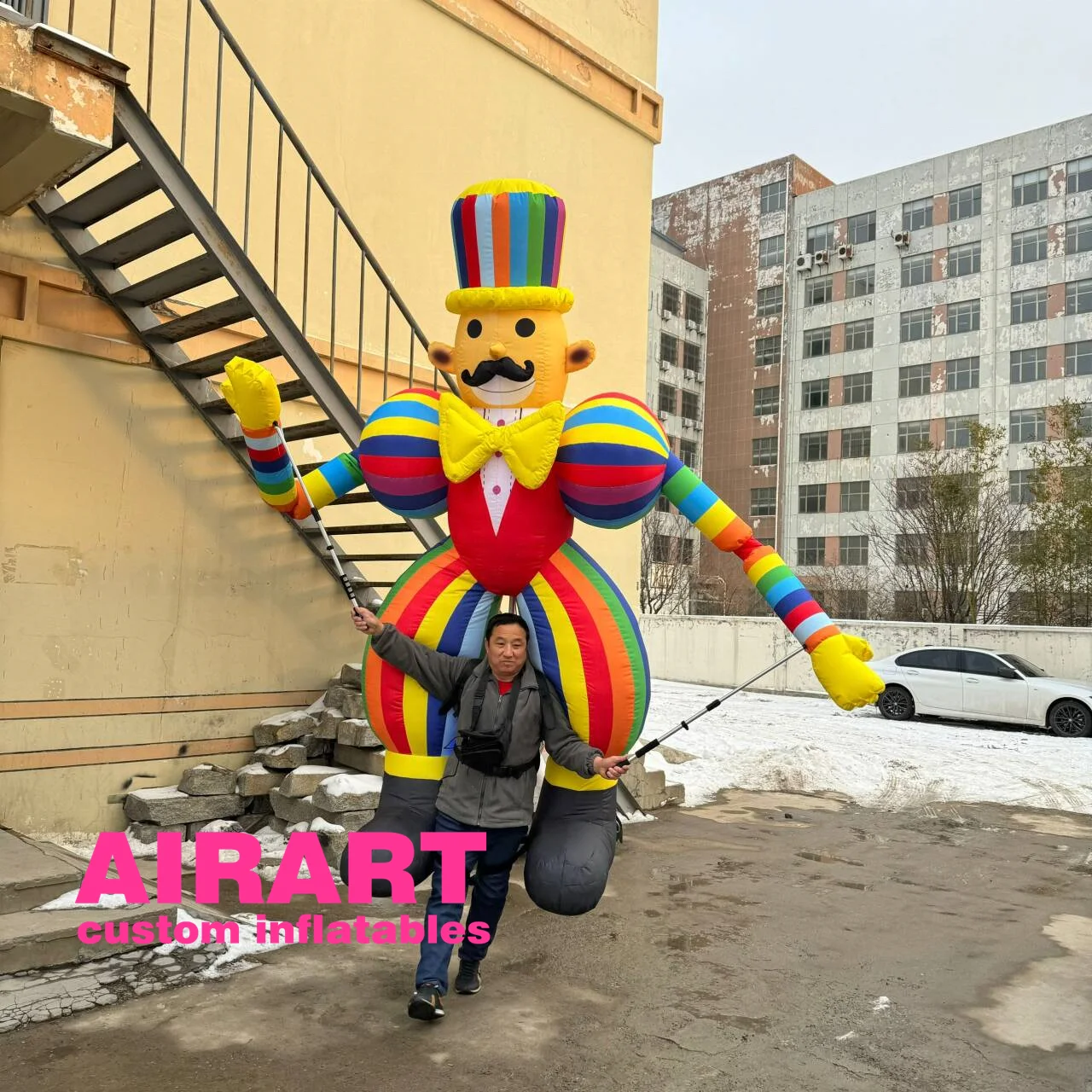 Joker Robot Character Inflatable Adult Puppet for Circus Carnival Event ...