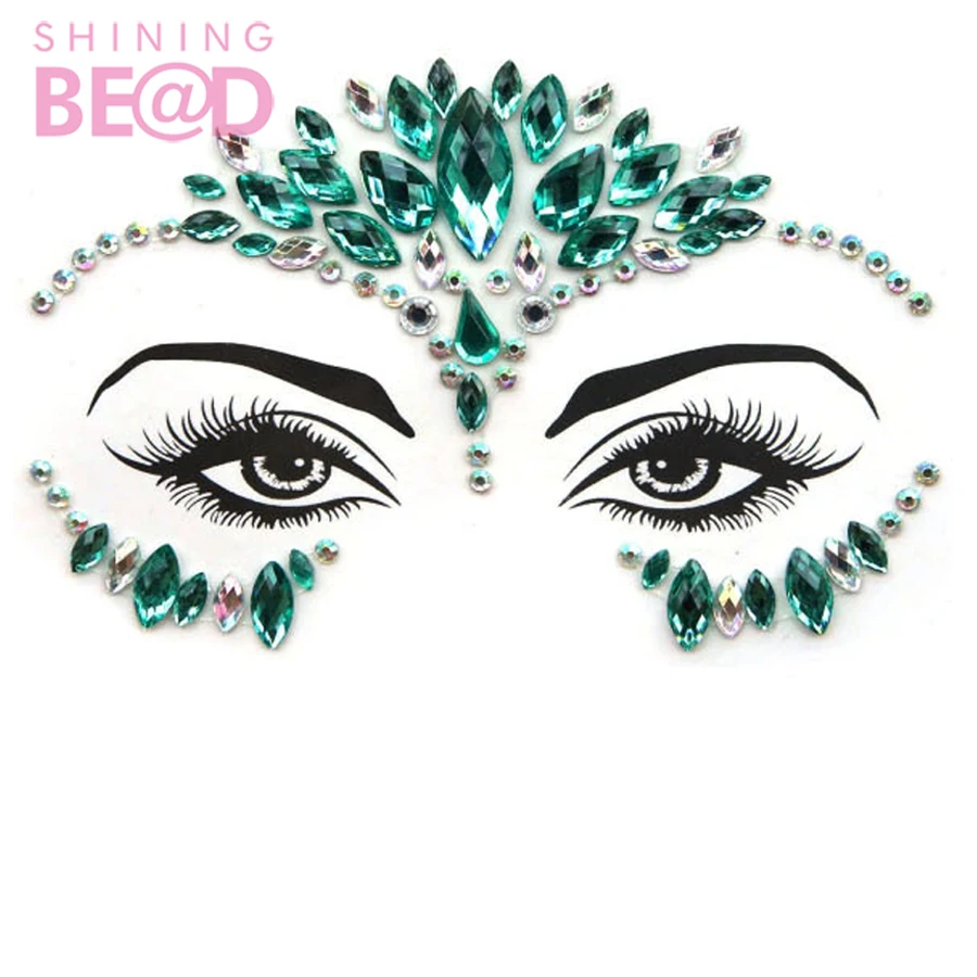 Fashion Eye Body Facial Tattoo Stickers Custom Eye Face Body Gem Jewels  Carnival Festival Bling Crystal Stickers - Buy Eye Body Facial Tattoo ...