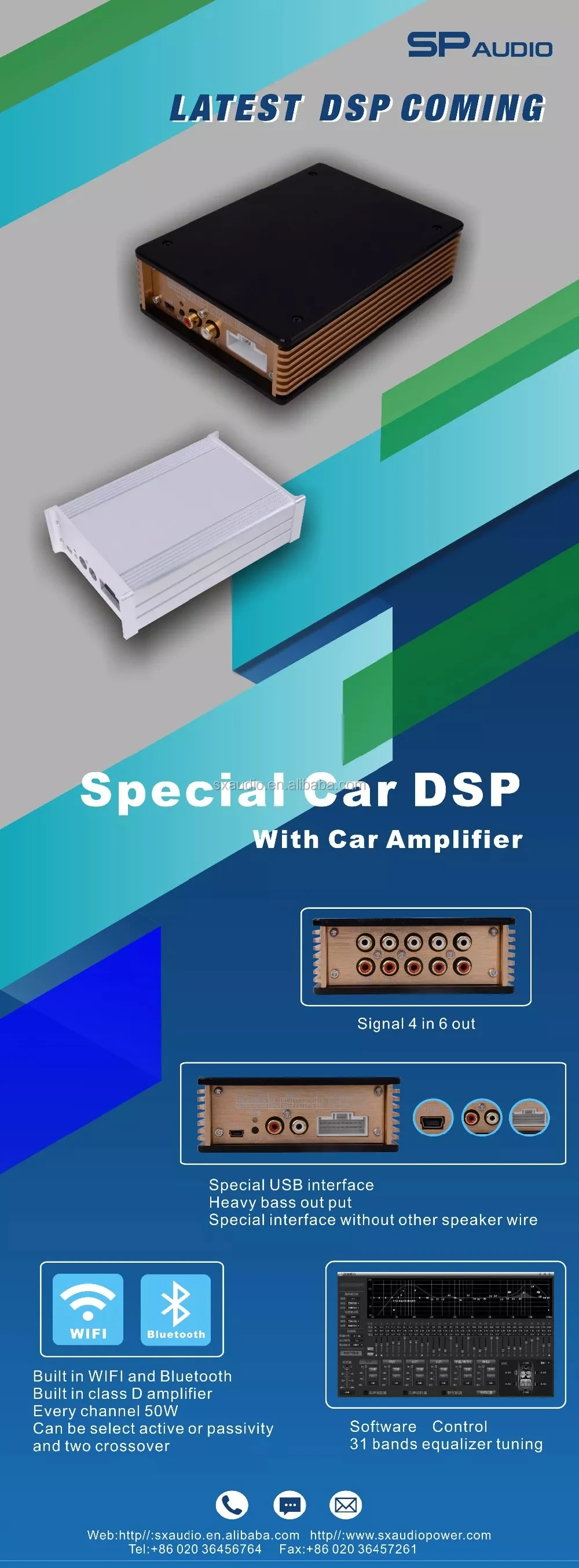 Factory Directly Digital Single Side 8ch High End Dsp Processor Car Dsp