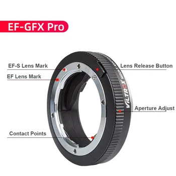 VILTROX EF-GFX Pro Auto Focus Lens Mount Adapter Ring Anti-shake EXIF Transmission for Canon EF/EF-S Lens to Fuji GFX detail image