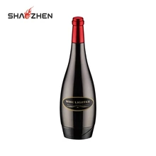Factory Direct Selling Wholesale Custom Red Wine Bottle Lighter,Creative Refillable Butane Gas Cigarette Lighter for Promotion