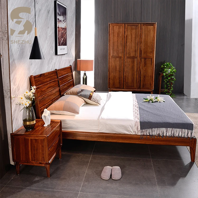 Simple Design Home Bedroom Furniture Comfortable Wooden Bed Zebra Solid Wood Bedroom Set Buy Bedroom Set Wooden Bed Bedroom Furniture Product On Alibaba Com