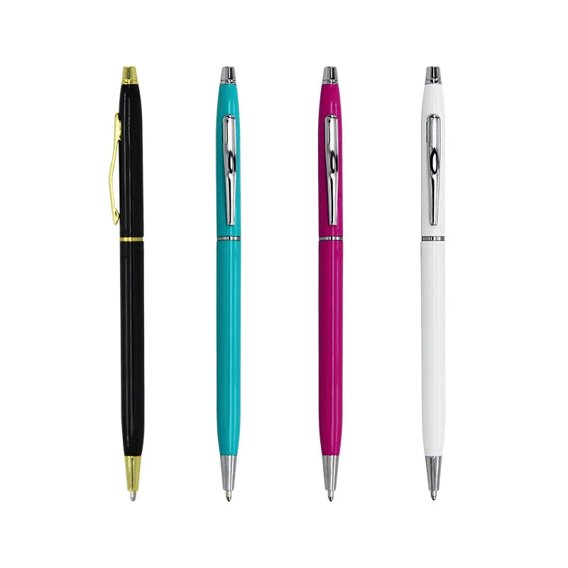 Тонкий розовое золото шариковые ручки Роскошные Металлические Необычные легкий Офис школа образование поставки бизнес канцелярские