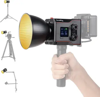 SmallRig COB Video Light with Built-in 3400mAh Battery & Type-C PD Fast Charging, Continuous Output Light with 9 Light Effects