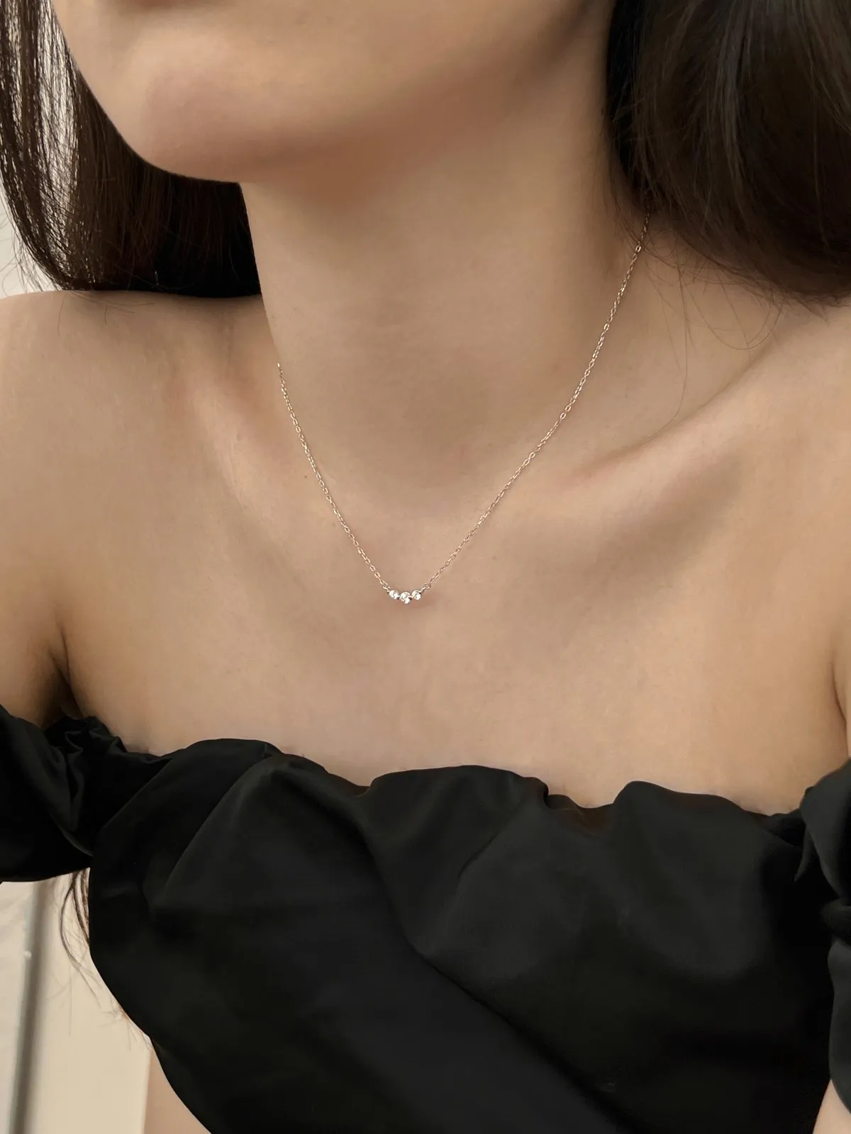 KAKODIY Dainty 925 Sterling Silver Jewelry Oval Cubic Zirconia Charm Cluster Pendant Necklace Women Girls 18K Gold Plated Necklace detail 3