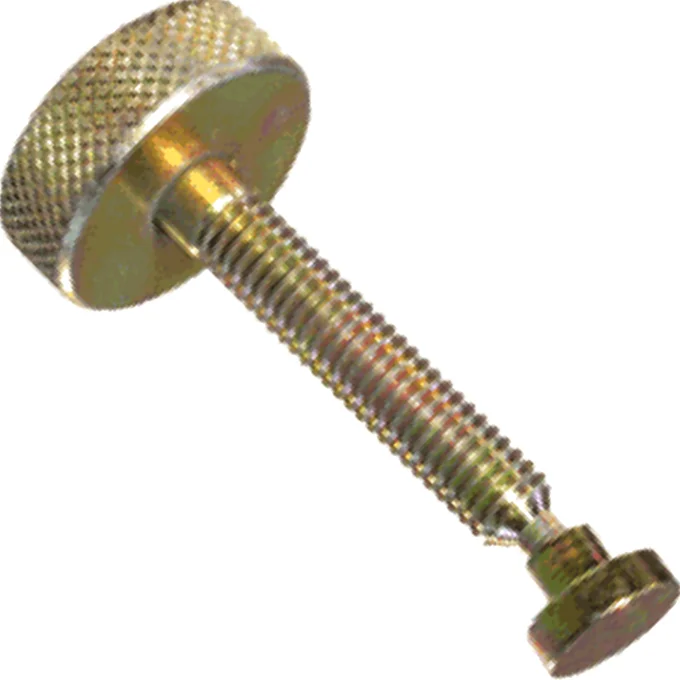 Knurled Knob Swivel Screw Clamp with Large Pad, 3/8-16 X 3.110" OAL