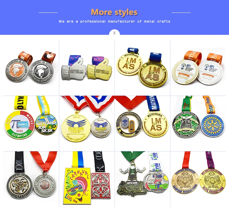Wholesale Custom Sport Marathon Award Plated Souvenir Gold Metal Medal