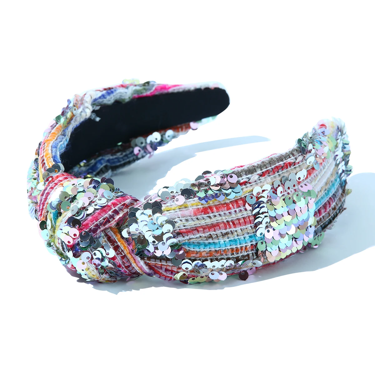 Sequins Bow Bracelet & Hairband Set -Gold