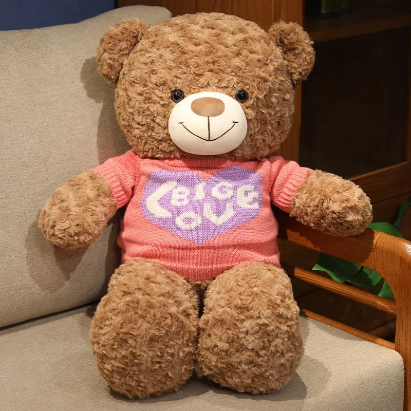Wearing Sweater Teddy Bear Toy Big Teddy Bear Plush Doll Pillow