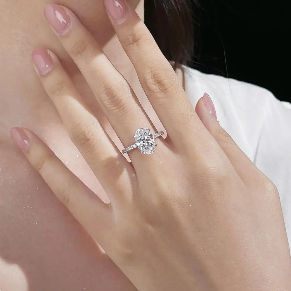 KAKODIY Luxury High End Promise 925 Sterling Silver Engagement Women's Pink Cubic Zirconia Wedding 5A Zircon Ring detail 2