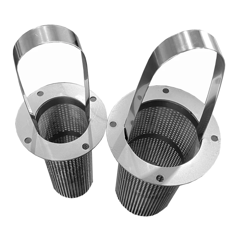316 Stainless Steel Perforated Round Hole Tube Sewer Strainer Basket