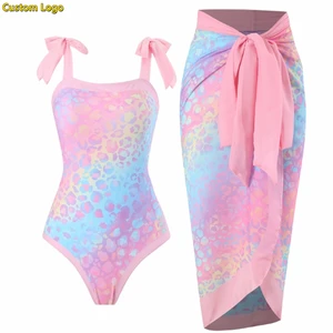 Wholesale Custom Logo High Quality Summer Print Bikini Set for Women New Style Two-Piece Swimsuit with Thongs Bottom Beachwear