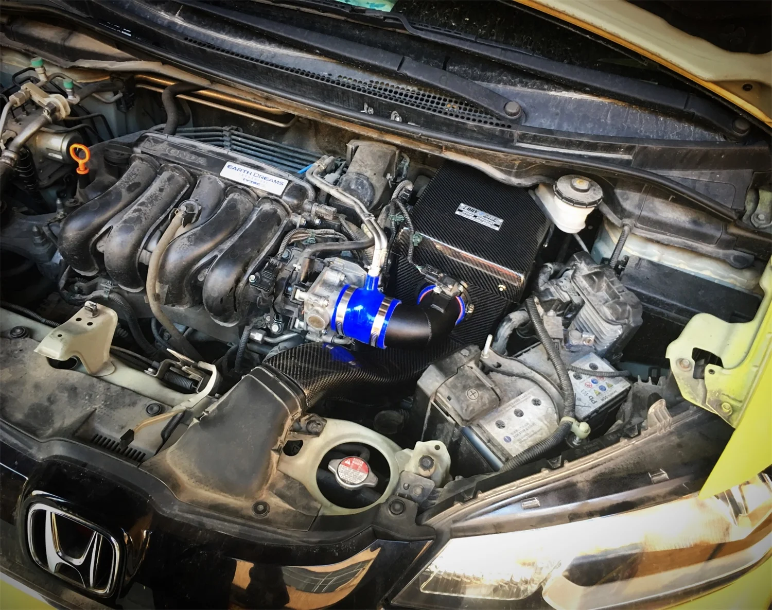 EDDY OEM カーボンファイバーエアインテーク AirBox HONDA Fit Jazz