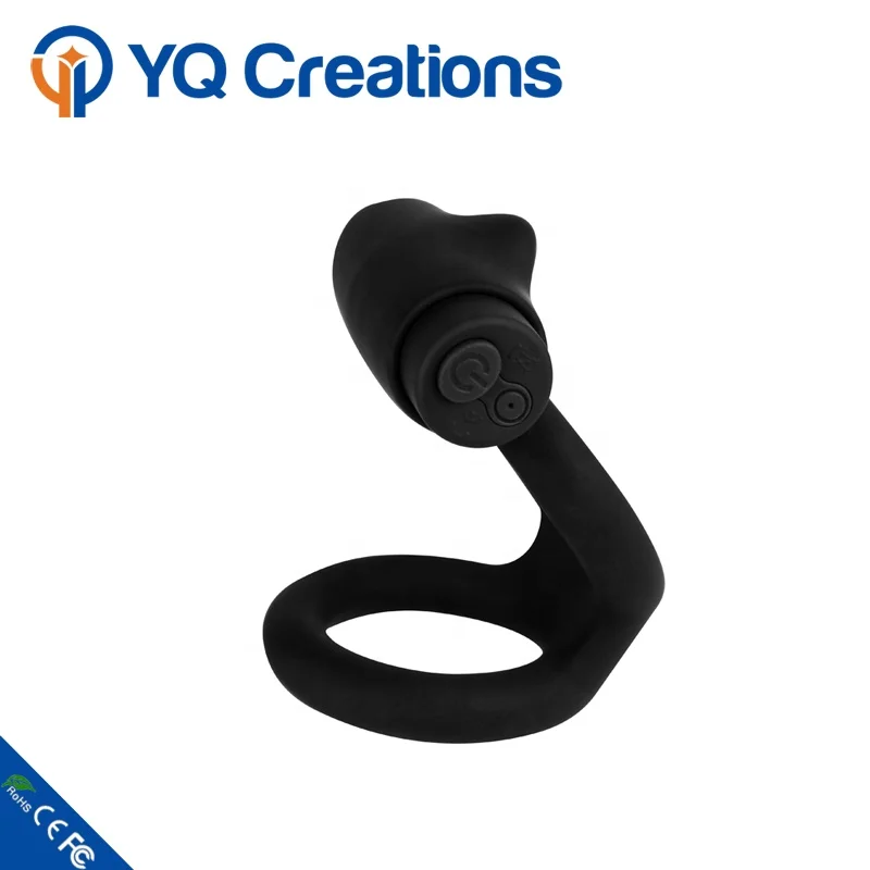 Testicle Ring Vibrating Sex Double Cock Ring With Rechargeable Bullet
