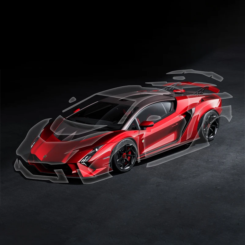 Veslee 7.5mil Super Glossy Hydrophobic Car Paint Protection Film with Ashland Glue and Business/Luxury Design