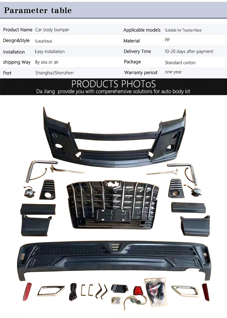 Djzg New Upgrade Car Bumpers Body Kit Automotive Parts Alphard Body Kit