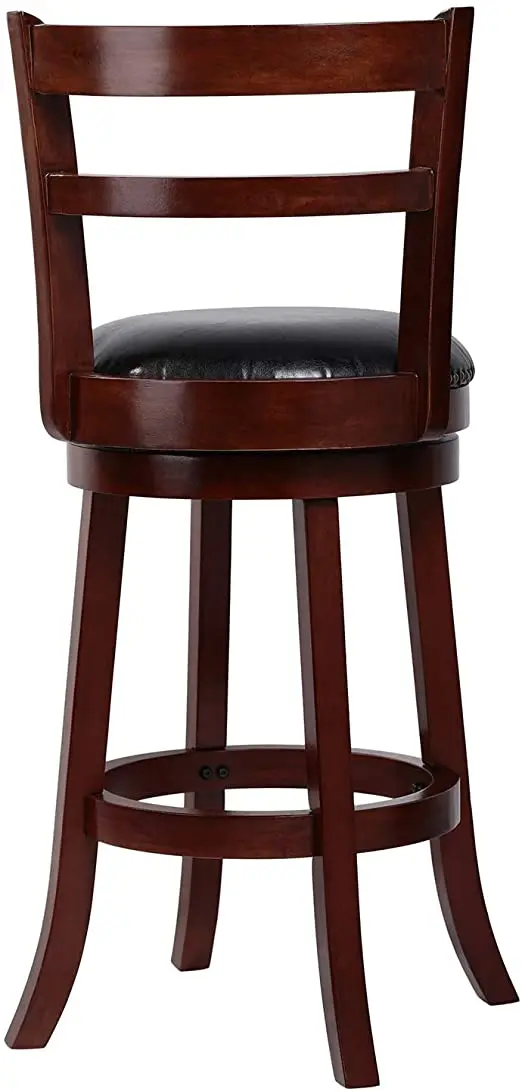 Top Rated  Wood Leather Bar Counter Stools With Back
