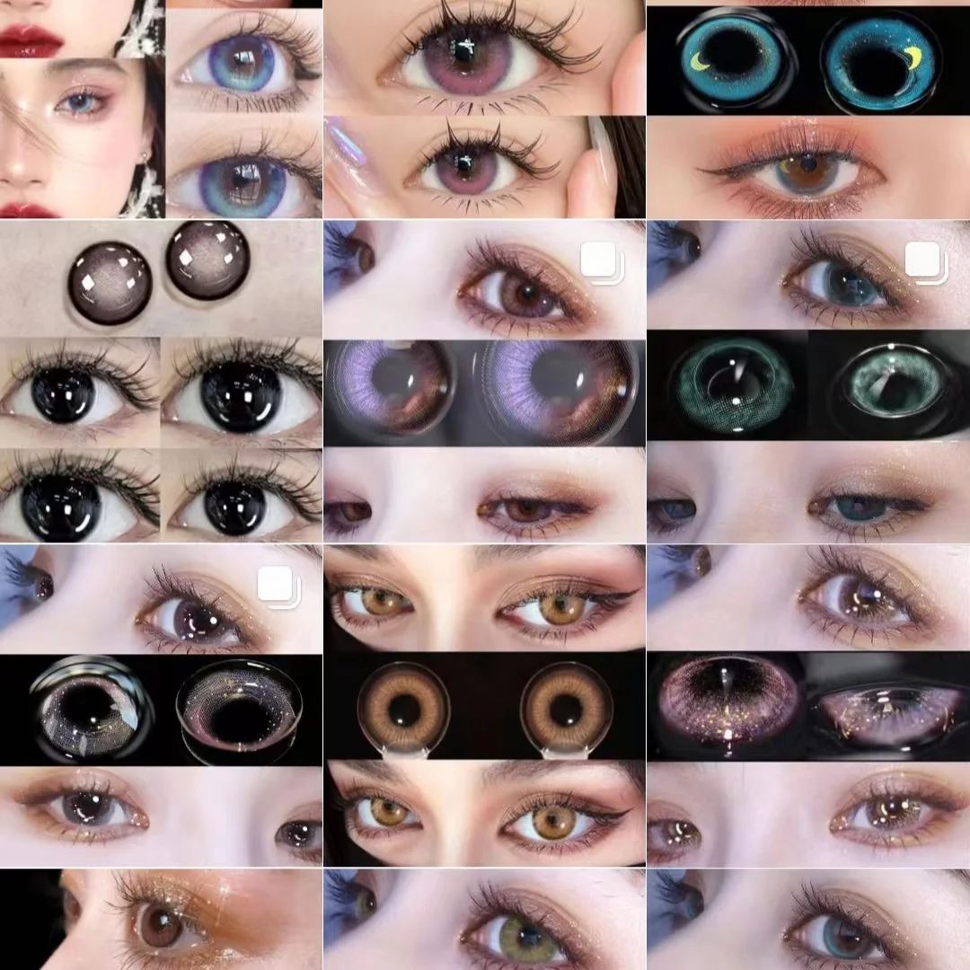 Миниатюрный чехол для контактных линз eye wear, серые контактные линзы, черные модные серые контактные линзы