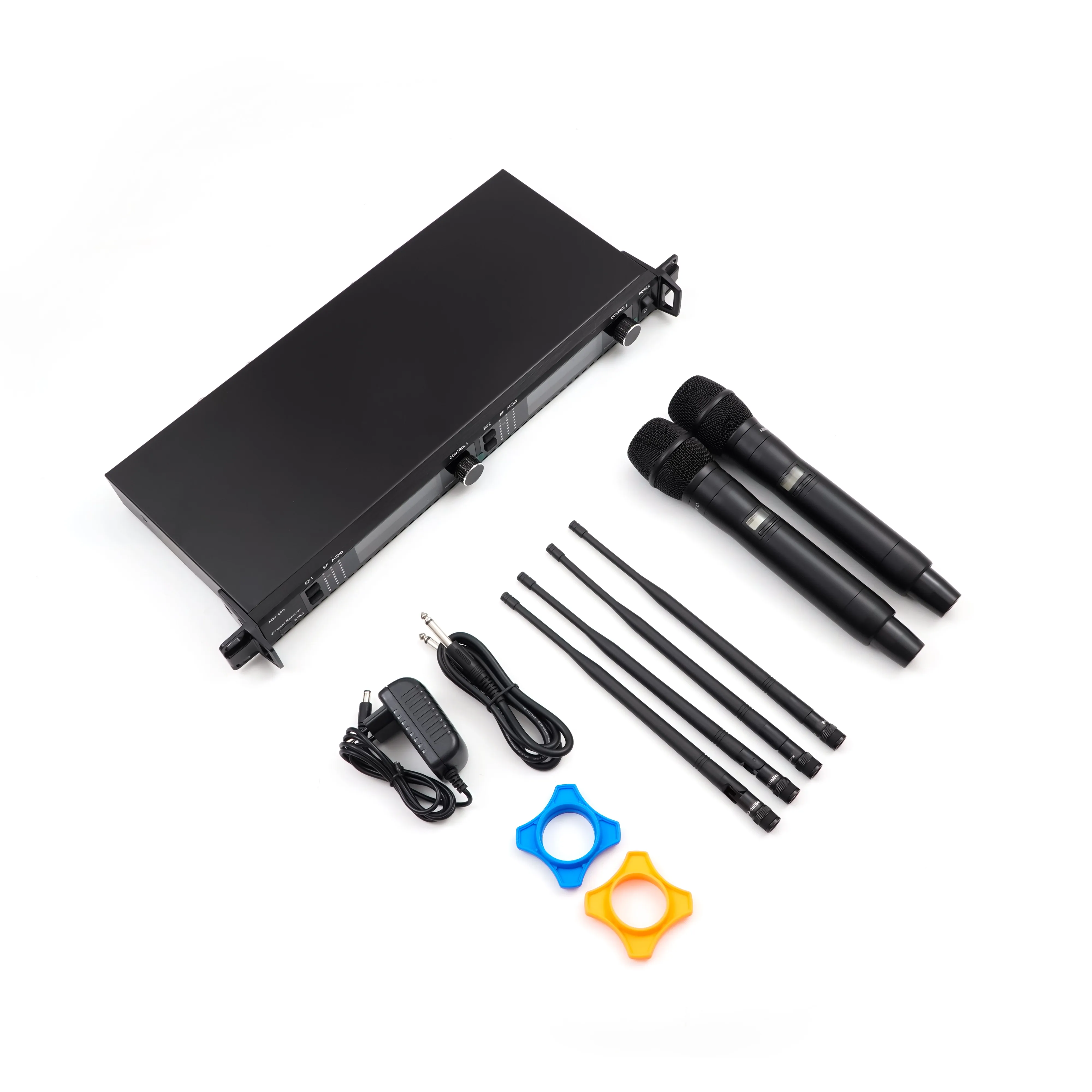 Adx400 Metal Microphone Noise Cancelling with UHF Wireless Handheld Microphone ADX 400 Wireless Studio Karaoke Microphone System