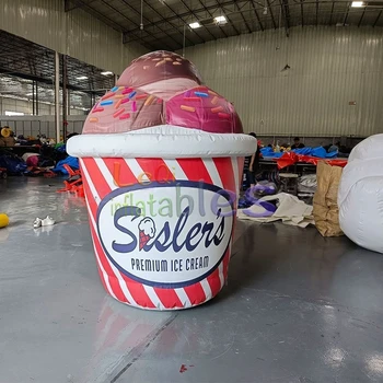 2M Giant Inflatable Bottle Ice Cream Cone Model Advertising Inflatables Water Bottle for Promotions