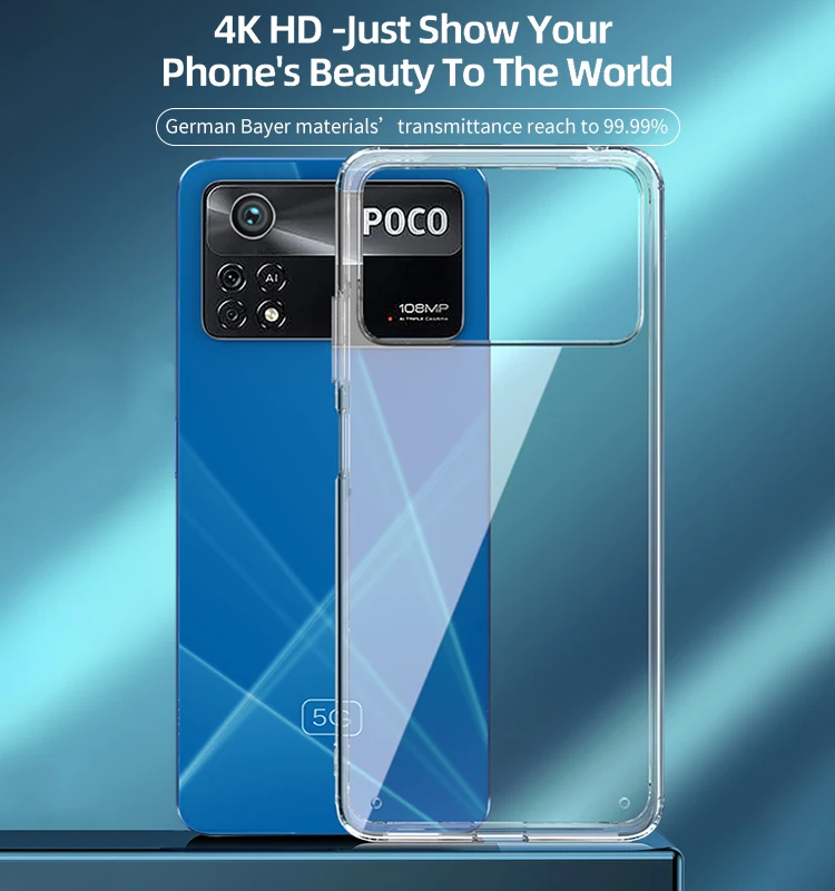 Laudtec Luxury Protective Transparent Phone Case for Poco X4 Pro 5g Case Kilif for Xiaomi Poco X4 Pro 5g Back Cover factory