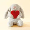 Holding heart drop ear rabbit Gray 20cm