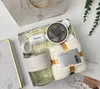 H-08 [taza de bambú + pañuelo cuadrado + abanico pequeño]