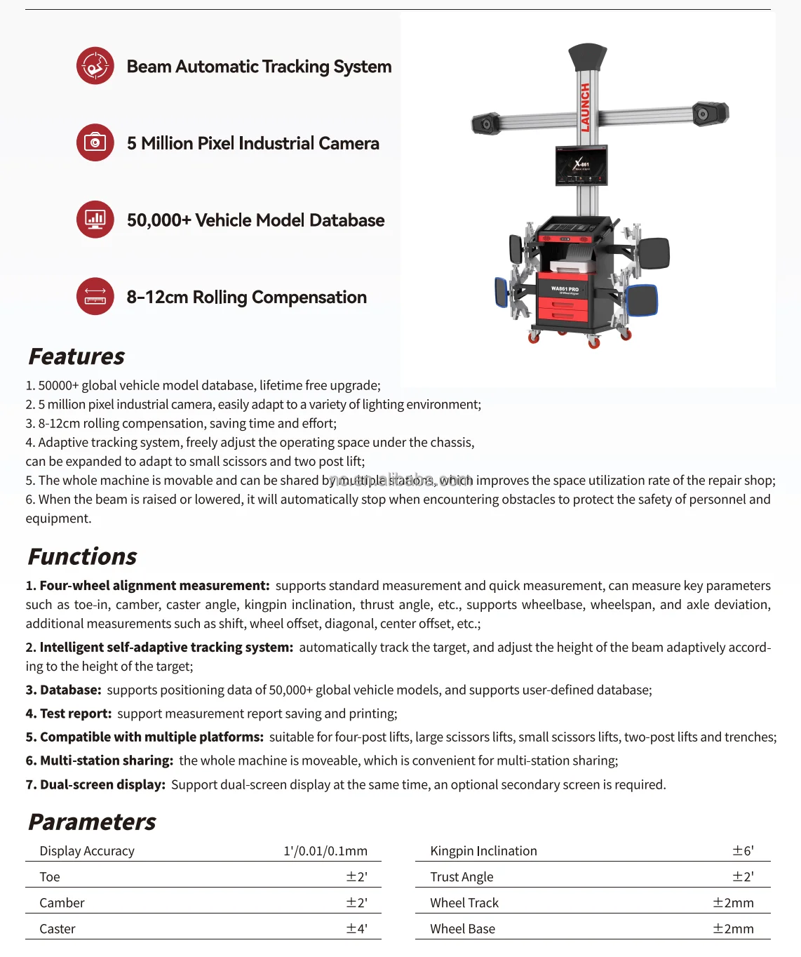 LAUNCH Best Sale X861 PRO Car Wheel Aligner Machine| Alibaba.com