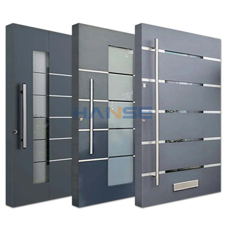External Security Main Entrance Metal 304 Ss Stainless Steel Single Gate Door Design with Handle Smart Lock and Stopper