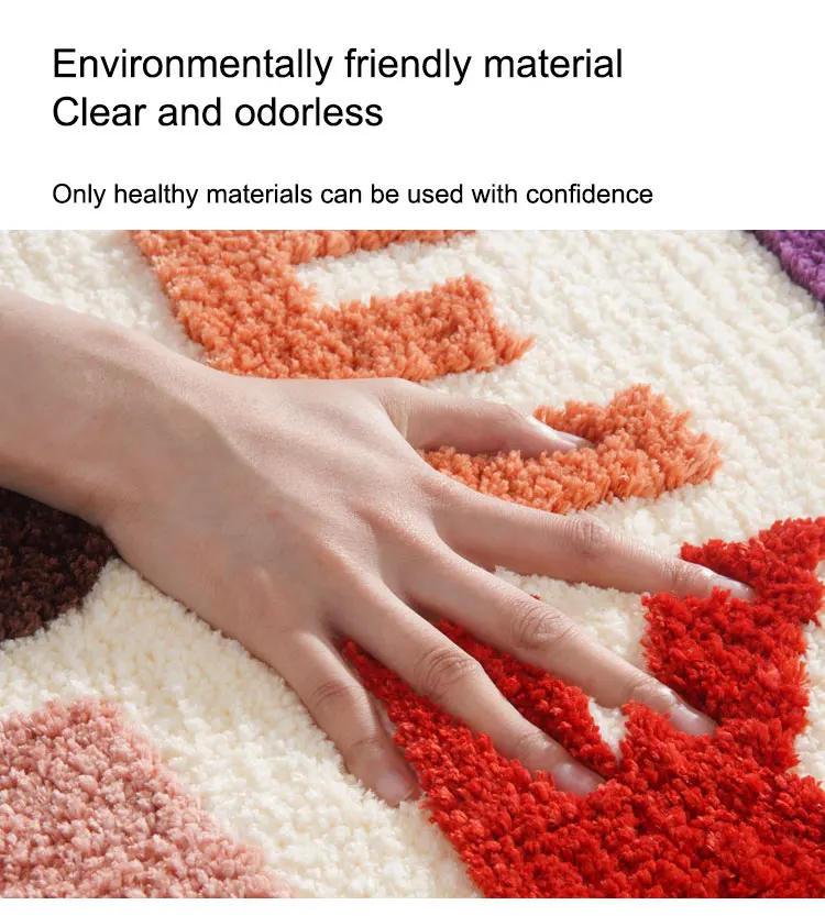 Factory Supplier super absorbent microfiber in stock 40*60 cm get naked waterproof non slip mat bath washable fluffy bath mats details