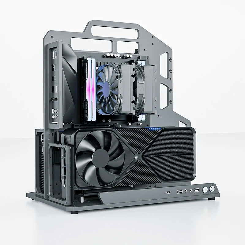 Socooler Custom DIY RX7800 XT GPU ITX Case with Water Cooling Support
