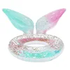 Bouée de bain sirène à paillettes colorées