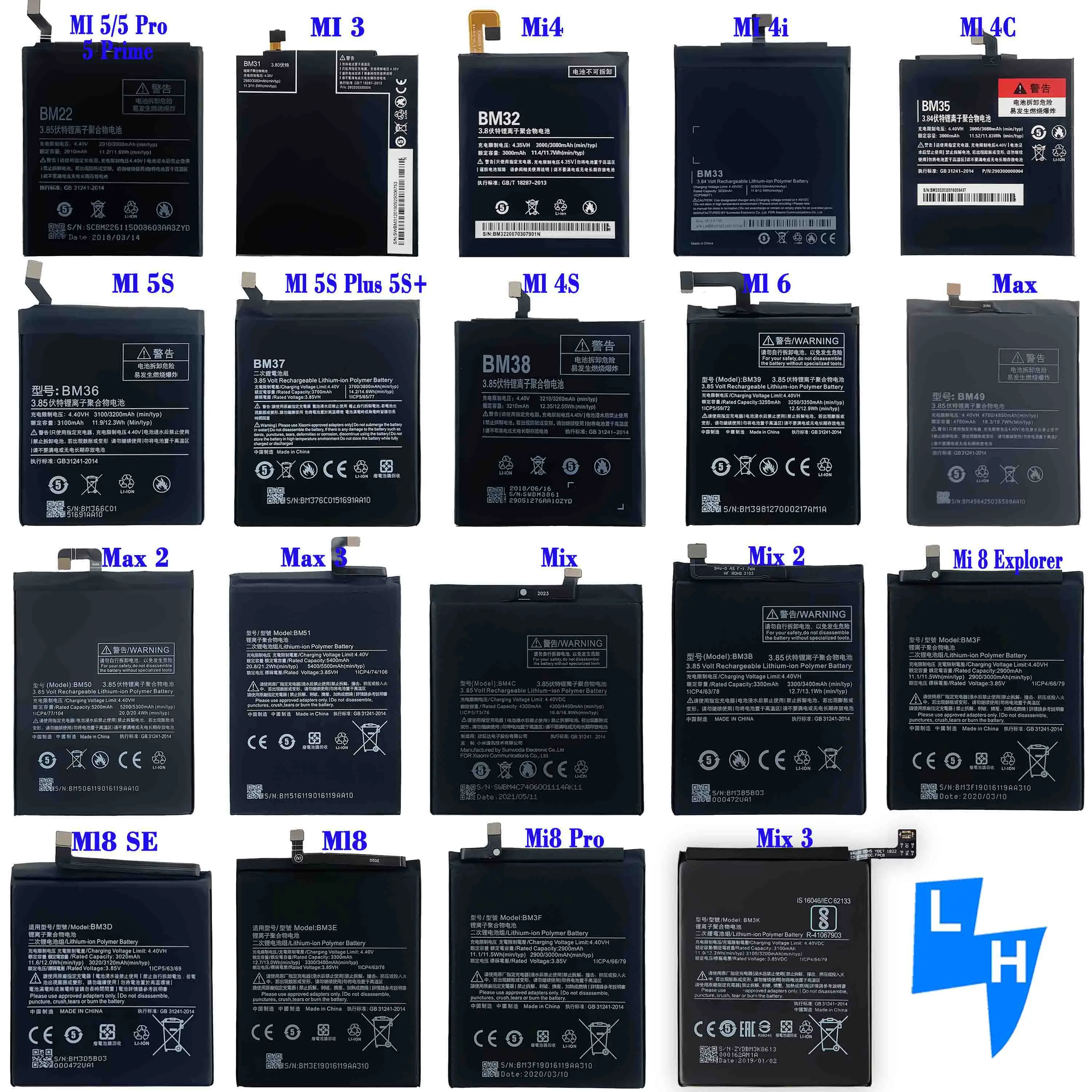 Прямая продажа с фабрики батарея для xiaomi mi 3 4 5 6 4i 4C 5s 5s Plus mi 4s 5 Pro мА/ч. аккумулятор замена для xiaomi redmi все модели