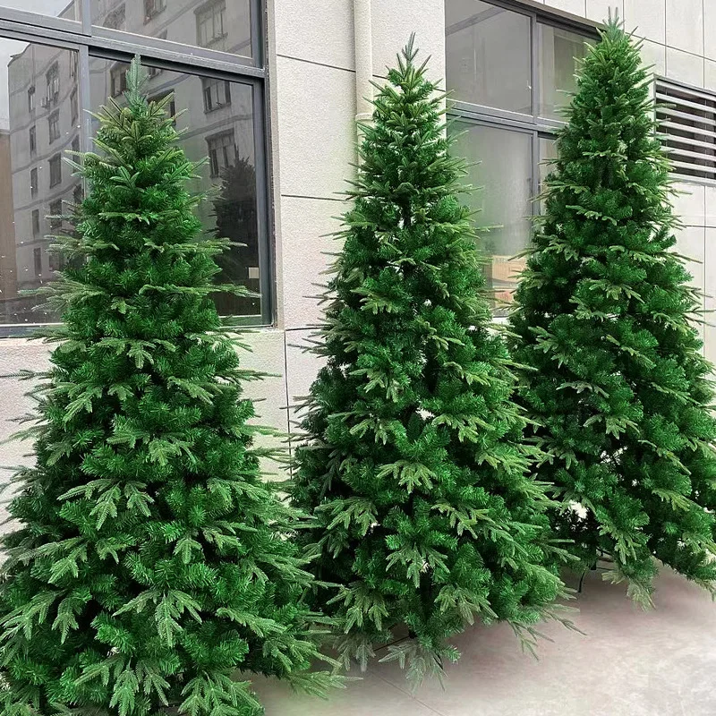 Pre-Lit Artificial Feel Real High-grade PE Christmas Tree 6FT/7FT/8FT Source Factory Customization