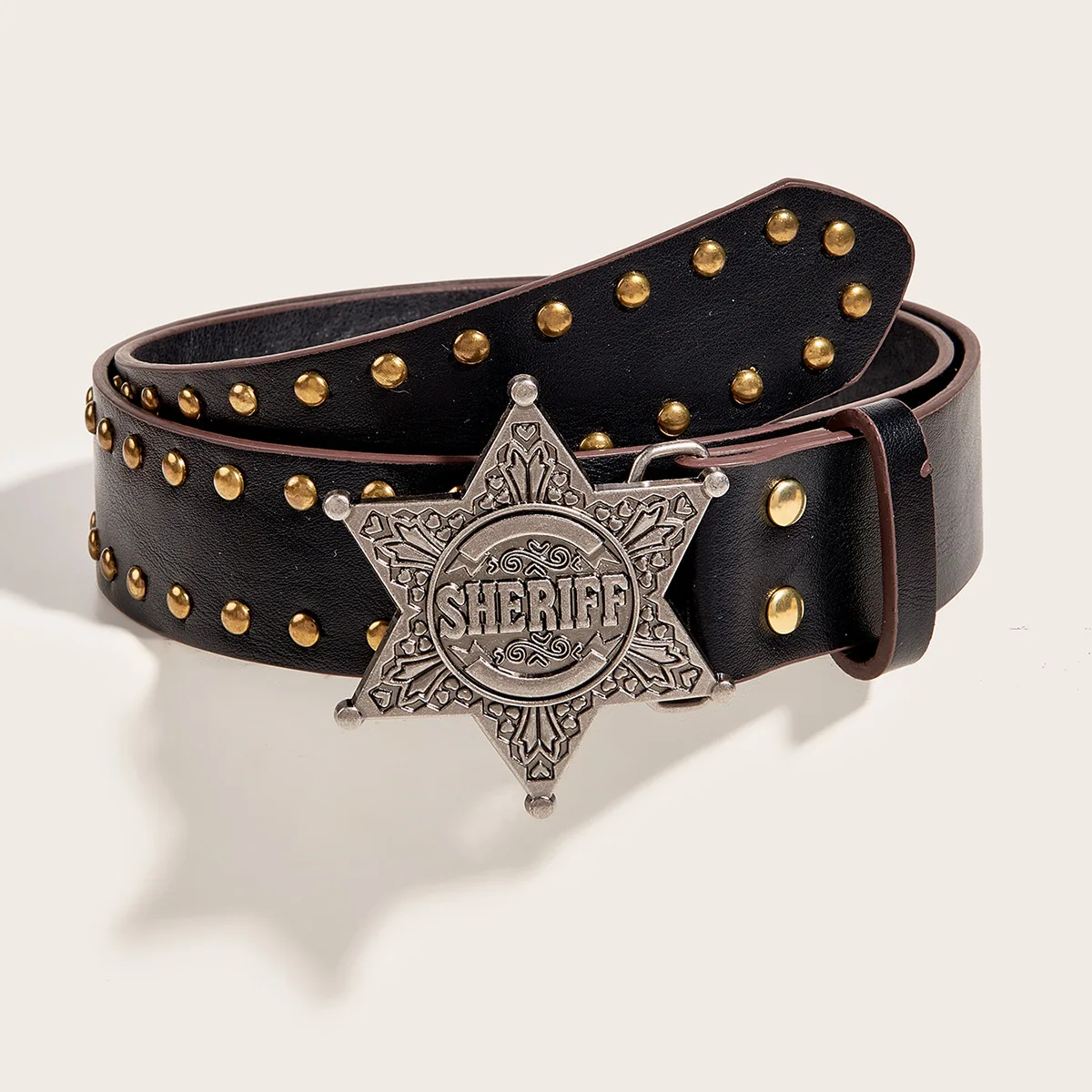 Vintage Western Americana leather belt Tooled Western Ranger Belt – High Desert main image 3