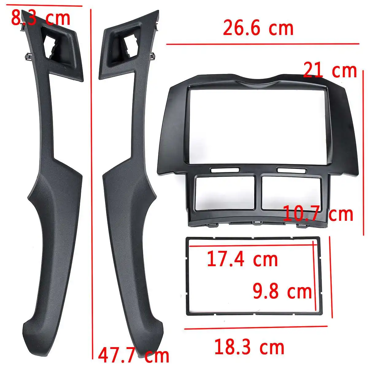 Fascia Autoradio 2 Din Per Toyota Yaris Vitz Platz 2005-2011 | Fransande | Argento E Nero - Foto 8