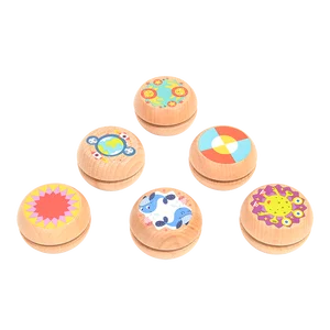 Wholesale Custom Baby Wooden Yo-Yo Toy Fashion Kids Wood yoyo with High Quality Printed or Laser Engraved Fun Yo-Yo Activity