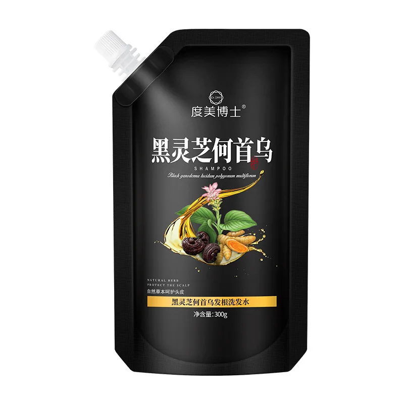 Selling Beauty Doctor Black Ganoderma and Polygonum Multiflorum Shampoo for Oil Control and Mite Prevention