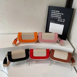 Top Designer Luxury Canvas Bag for Women with Wide Shoulder Straps and a Women's Crossbody Bag Sac  dos