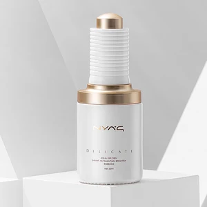 Very Beautiful and Exquisite 30ml 1OZ Glass Packaging Design  Shiny White Bottle and Striped Push Dropper Design