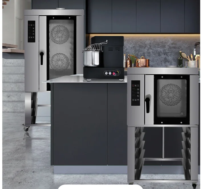 Full Size Built-in Kitchen Hot air Electric Ovens Big Energy Saving Convection Oven 5 Trays 10 Grid Sublimation Stainless Steel - Image 2