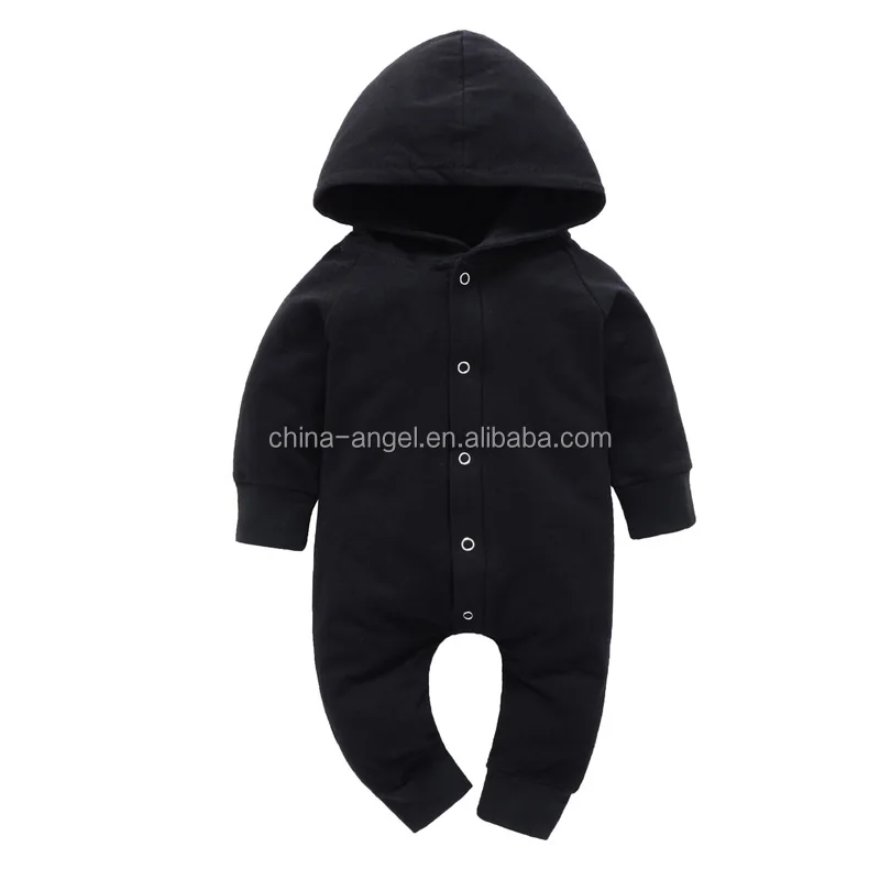 Vinjeely Toddler Baby Girls Boys Gray Rabbit 3D Ear Hooded Romper Long Sleeve Outfits Clothes