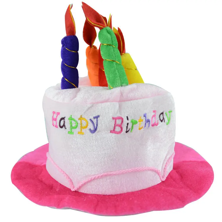 birthday hat with candles on top