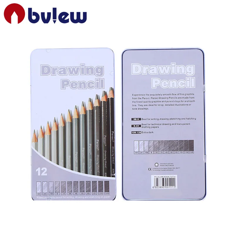 12pcs sketching pencil graphite pencil set