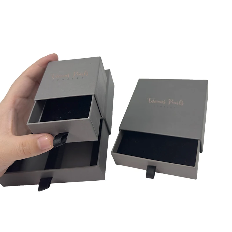 New Fashion Custom Logo Printing Handmade Ribbon Sliding Paper Box