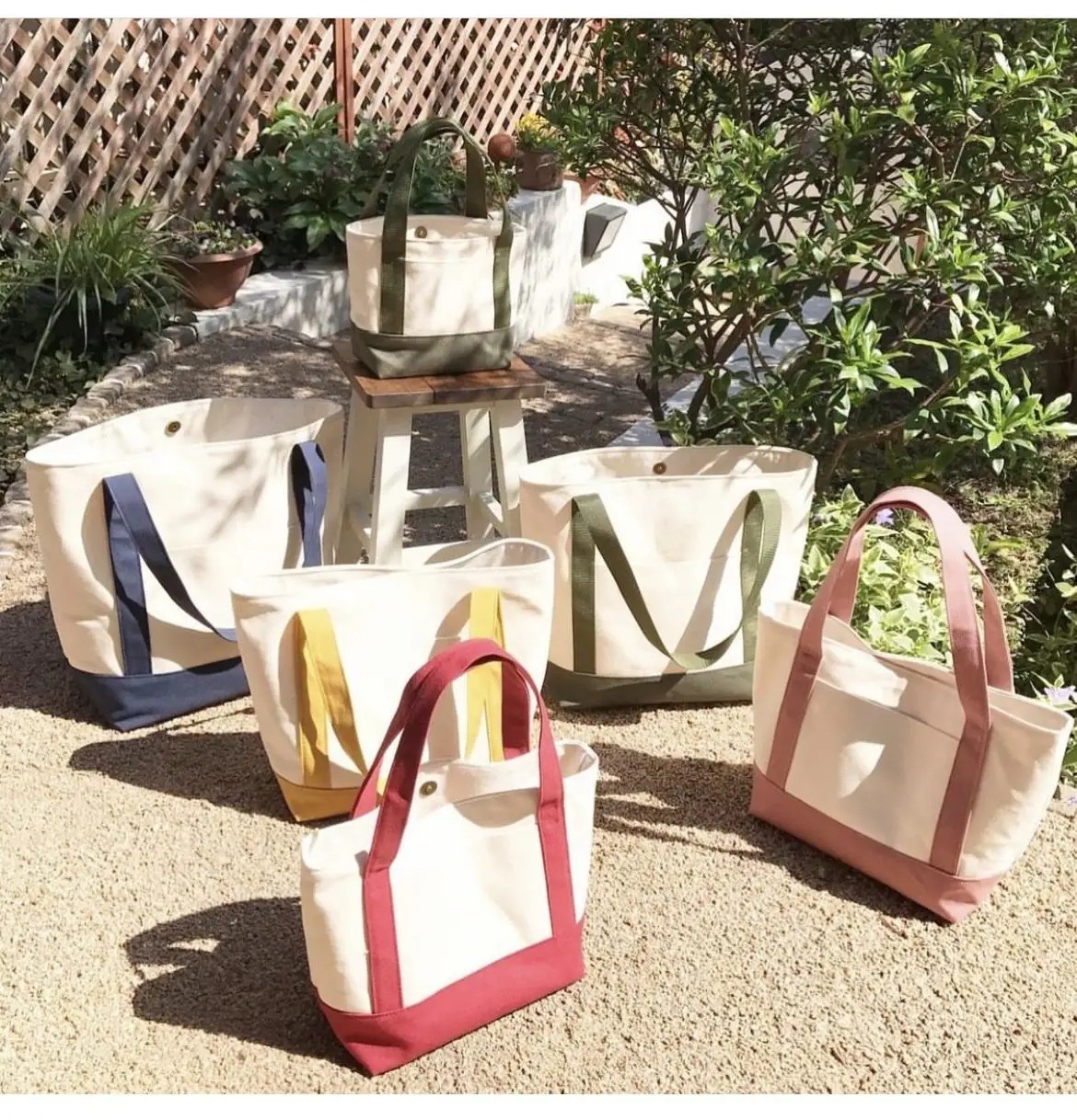 Heat Transfer Canvas Boat Beach Bag the Cotton Embroidered Shopping Tote Bag With Long Handle details