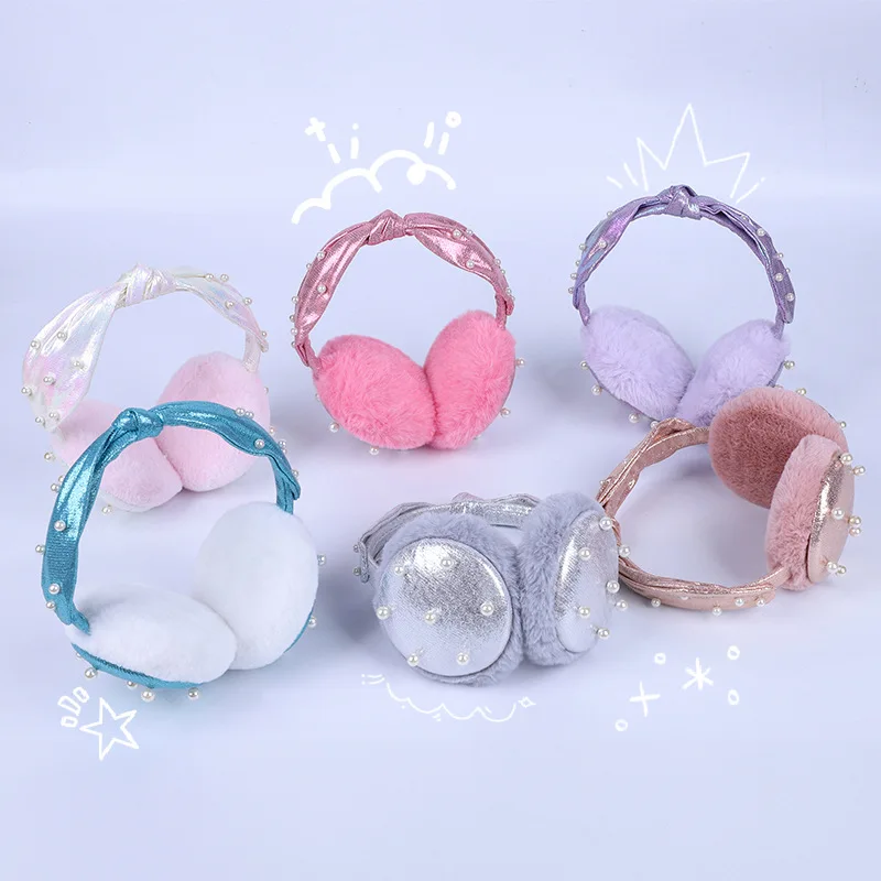 Cute Cartoon Cat Ear Earmuffs Korea Sequin Heart Kids Ear Muffs