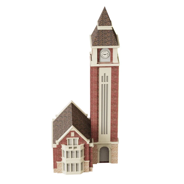 Custom Miniature 3D Architectural Scale Model Souvenir Miniature Building House Resin Bell Tower Miniature Building Souvenir