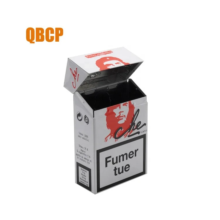 Factory Direct Lucky Strike Cigarette Tin Box 20-Piece Recyclable Metal Box Pack with Hinged Lid