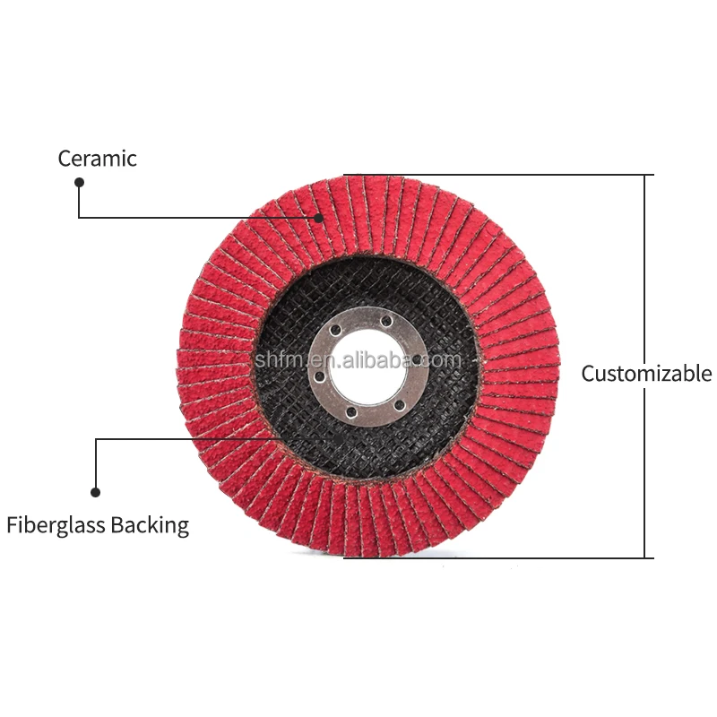 Vsm 4.5" X 7/8" 115mm Grit 60 Ceramic Fillet Weld Flap Disc Type 27